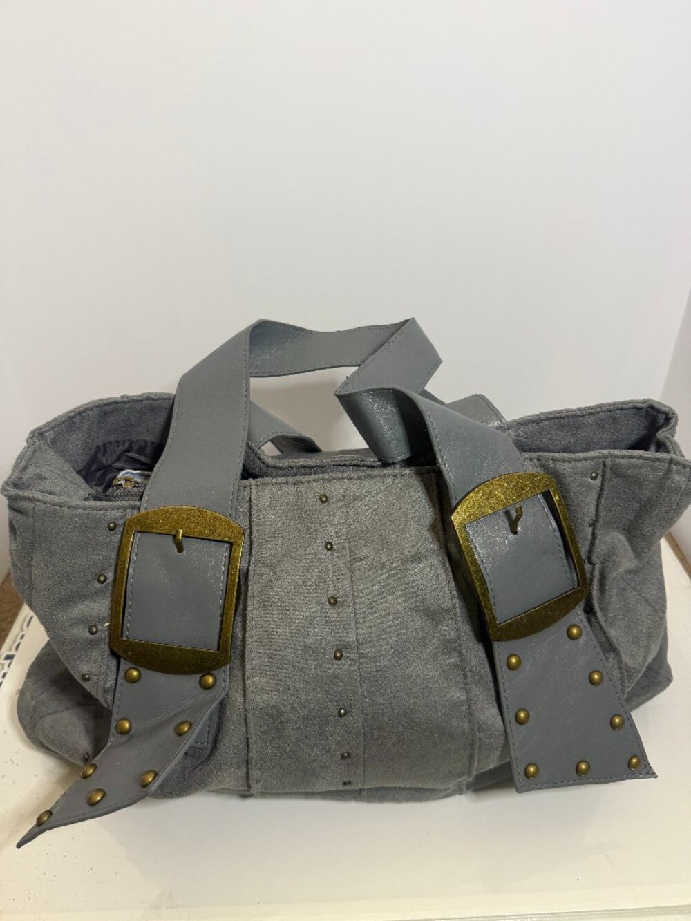Gray Slouchy Shoulder Bag